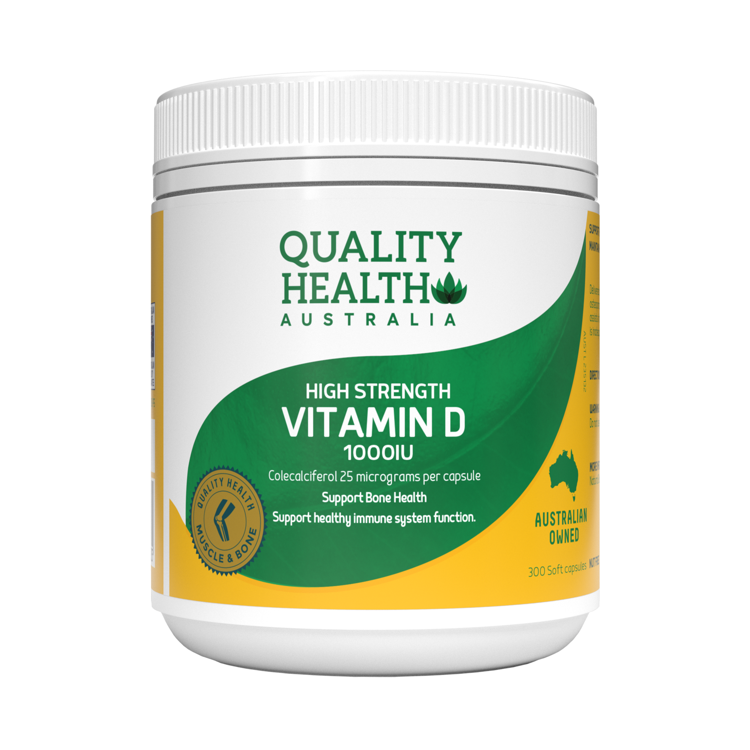 Quality Health Australia High Strength Vitamin D 1000IU 300s